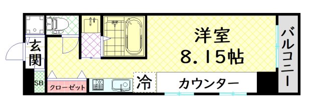 大阪市港区八幡屋のマンションの間取り