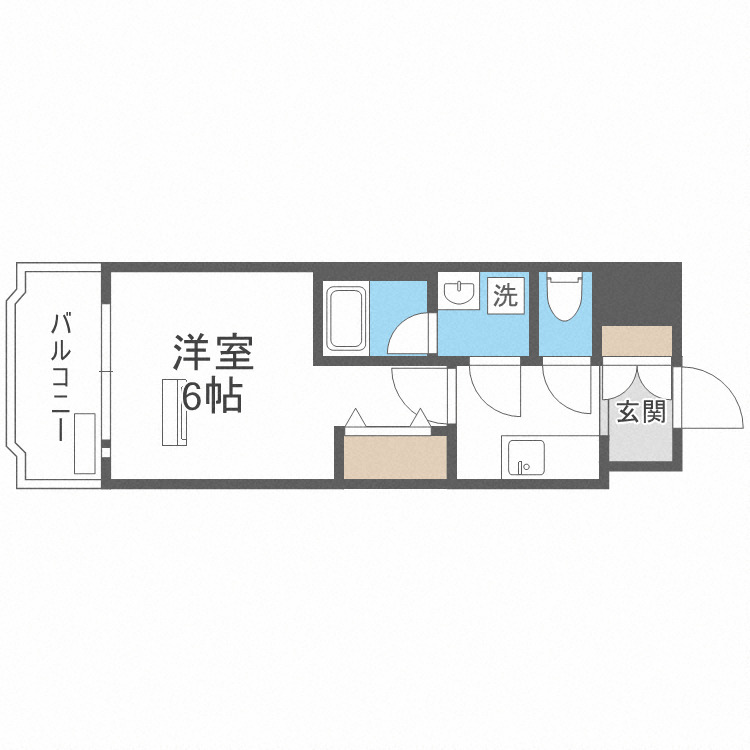 レオンコンフォート難波クレアの間取り