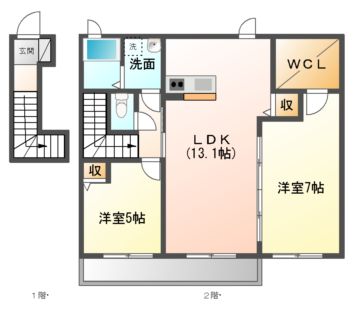 クラーヴィス谷上の間取り