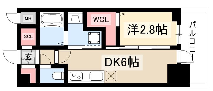 エステムコート名古屋　TWIN　EASTの間取り