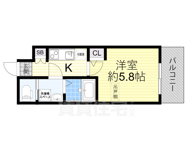 大阪市浪速区敷津西のマンションの間取り