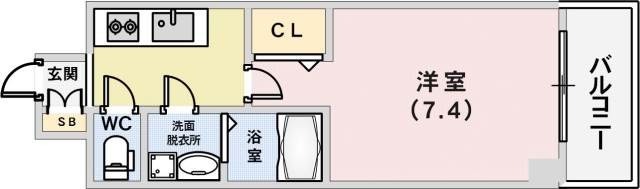 レジュールアッシュ神戸元町の間取り