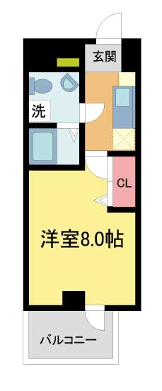 西宮市戸田町のマンションの間取り