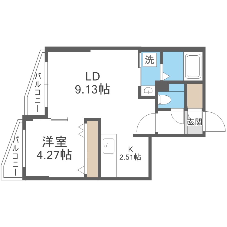 Ｄｉｏｒｅ　Ｒｅｓｉｄｅｎｃｅ　Ｓａｐｐｏｒｏの間取り