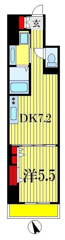 千葉県船橋市葛飾町２（マンション）の賃貸物件の間取り