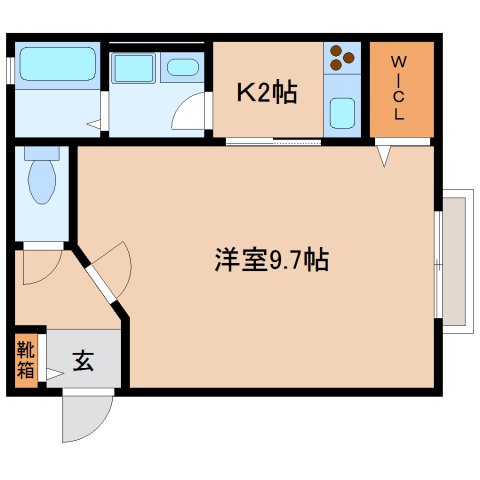 橿原市内膳町のアパートの間取り