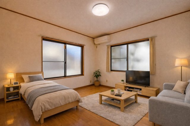 居室・リビング　家具配置イメージ画像です。