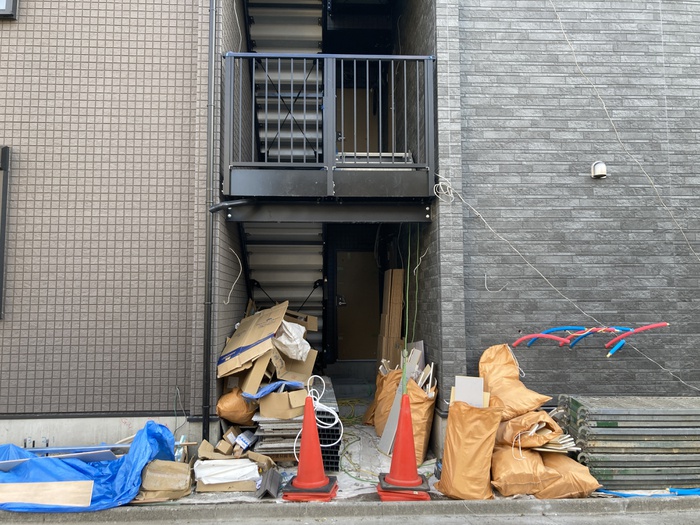 建物外観　建築中