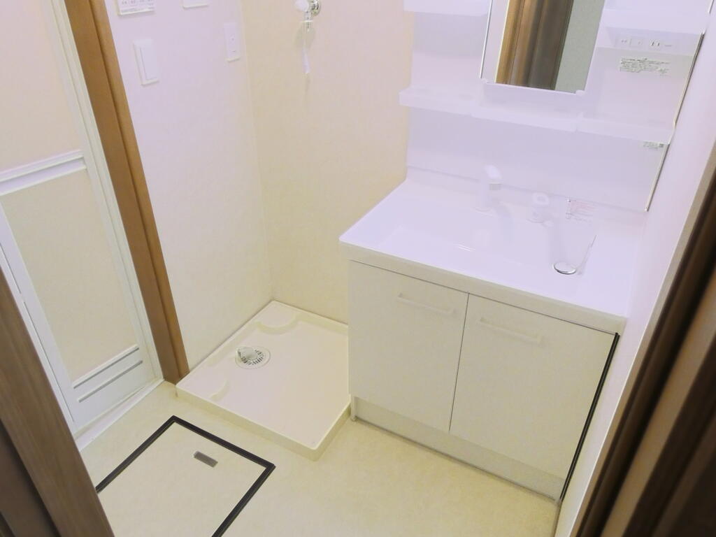 洗面設備　内観写真・動画・パノラマは同アパート同タイプ間取りのものです