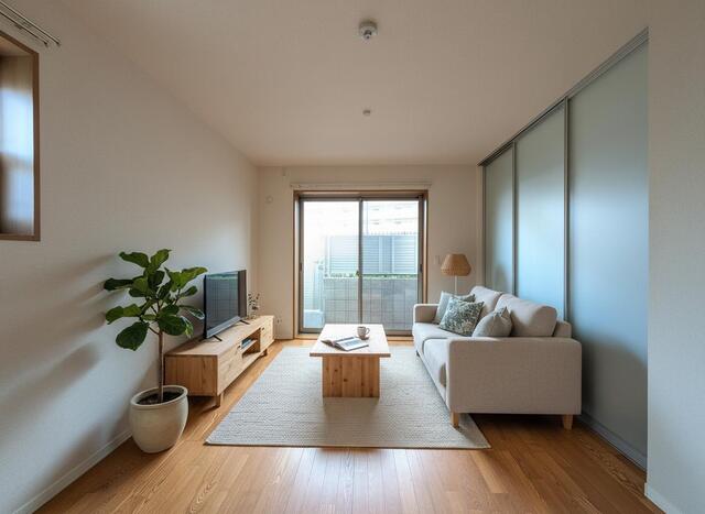 居室・リビング　ＣＧ合成写真の為、家具、家電については実際は設置されていませ