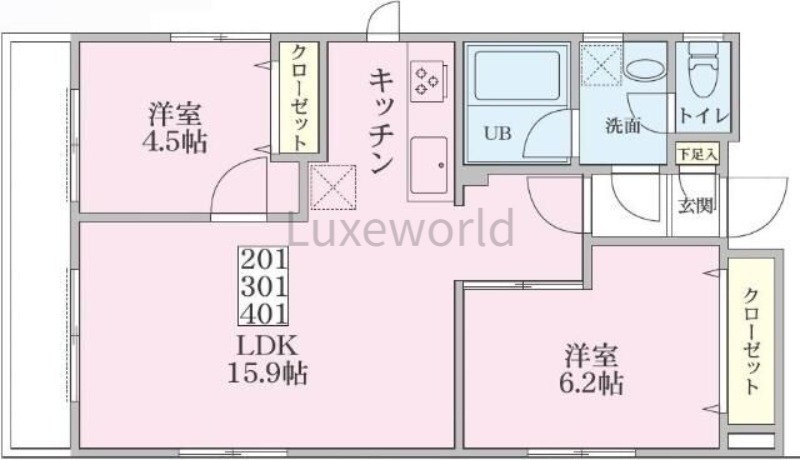 ＪＲ京浜東北線 東神奈川駅 徒歩11分 5階建 築6年の間取り写真