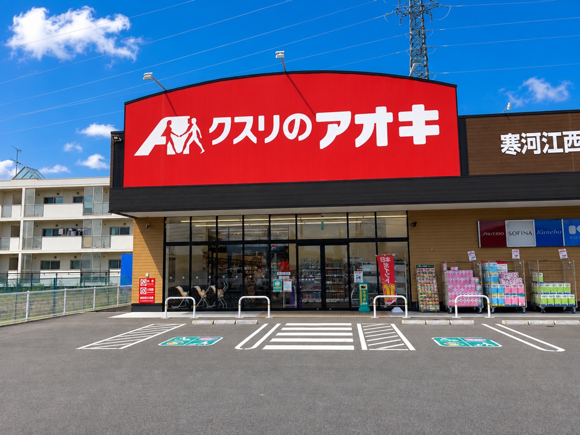 ドラックストア　クスリのアオキ寒河江西店（ドラッグストア）まで300m