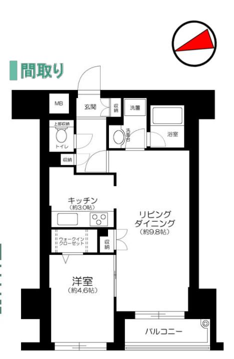 ＪＲ山手線 高田馬場駅 徒歩11分 13階建 築28年の間取り写真