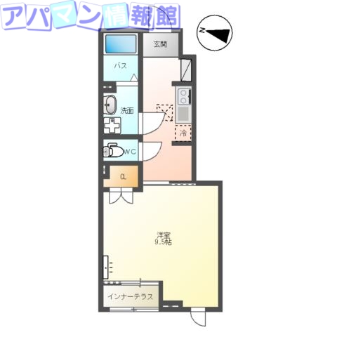 新潟市中央区鳥屋野新築アパートの間取り写真