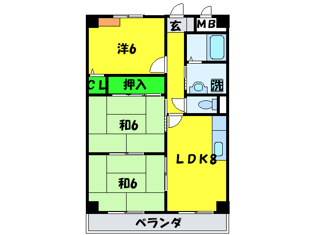 ルミエ-ル花園の間取り写真