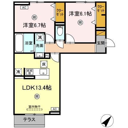 ＪＲ内房線 浜野駅 徒歩18分 3階建 築2年の間取り写真