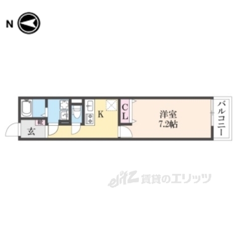 フェリス北白川の間取り写真
