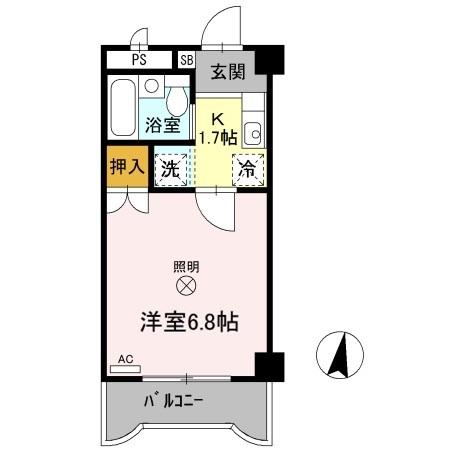 ＪＲ宇野線 大元駅 徒歩10分 5階建 築37年の間取り写真
