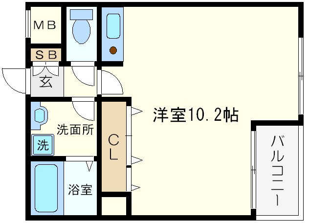 地下鉄長堀鶴見緑地線 西大橋駅 徒歩1分 12階建 築27年の間取り写真