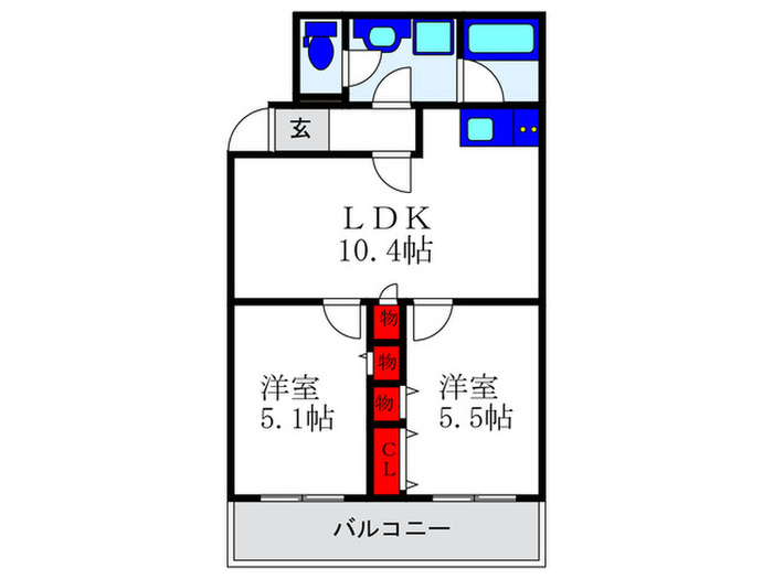 ウエルスクエア豊中北桜塚の間取り写真
