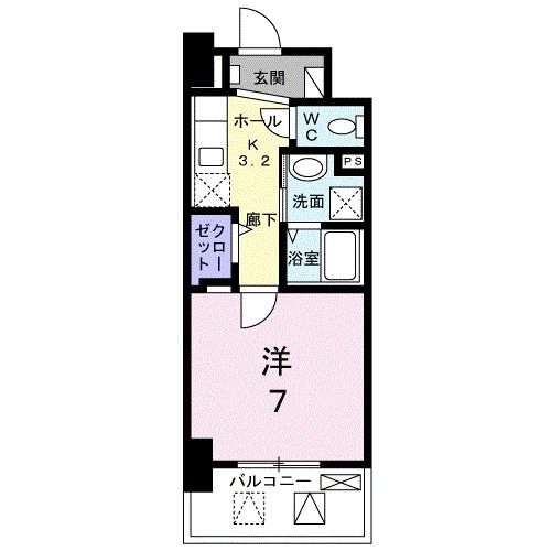 南海本線 泉佐野駅 徒歩7分 9階建 築5年の間取り写真