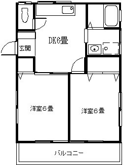 グラフハイツB棟の間取り