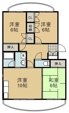 ポルタ草薙Ｂの間取り