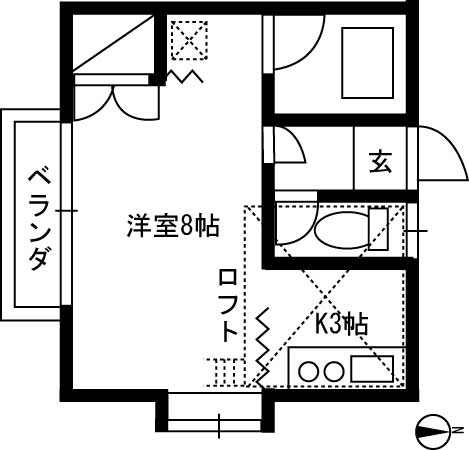 代栄パレスNo.７の間取り