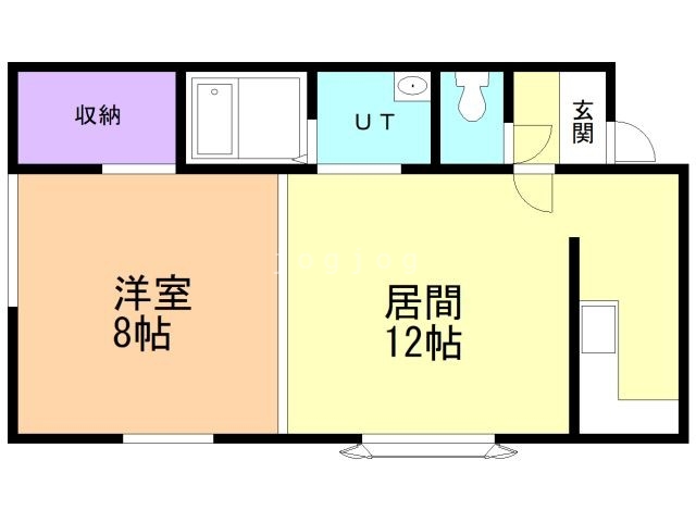 北広島市大曲南ヶ丘のアパートの間取り