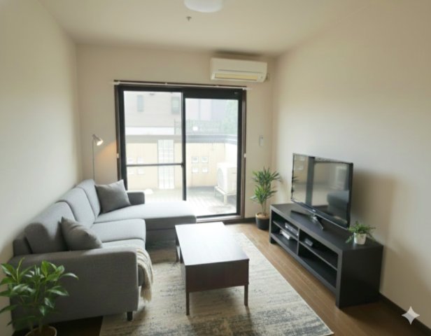 居室・リビング　家具備品はCGによるイメージで、実際の物件には含まれません