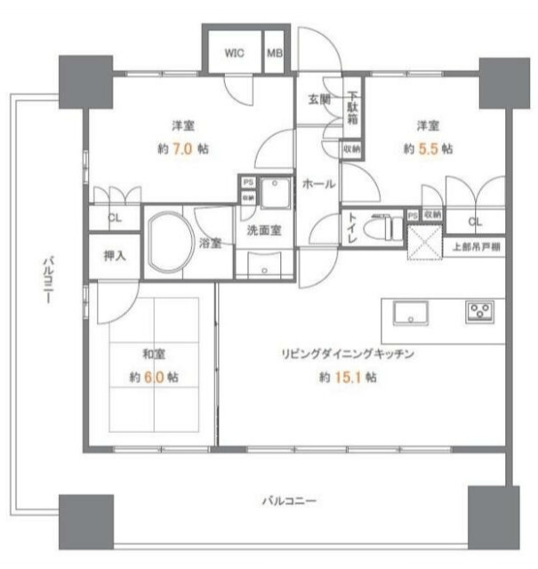 リストレジデンス南林間の間取り