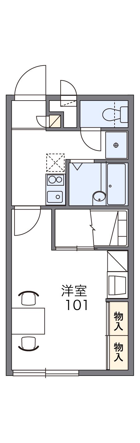 レオパレスＨＩＤＥ　24628の間取り