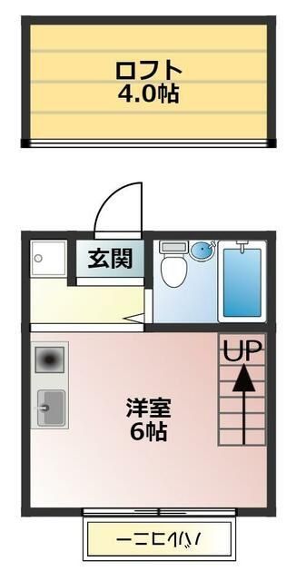 【川崎市中原区下小田中のアパートの間取り】