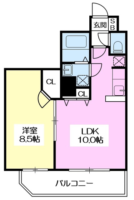 サンヴァーリオ奥羽大学前の間取り