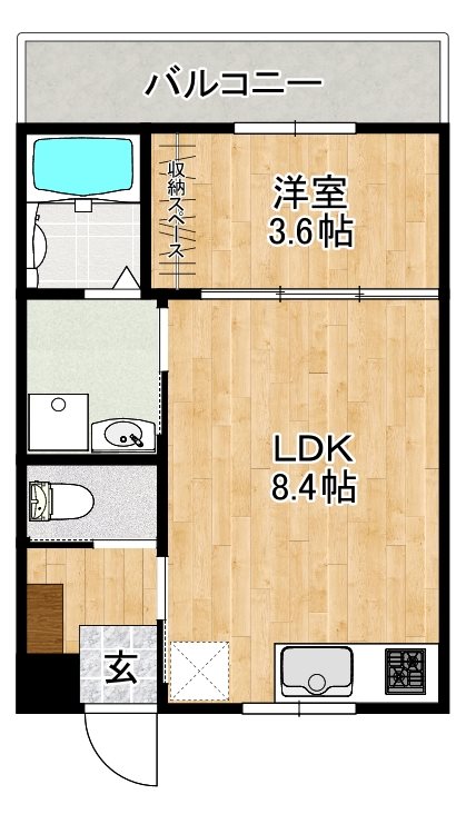 仮）小郡新築APの間取り