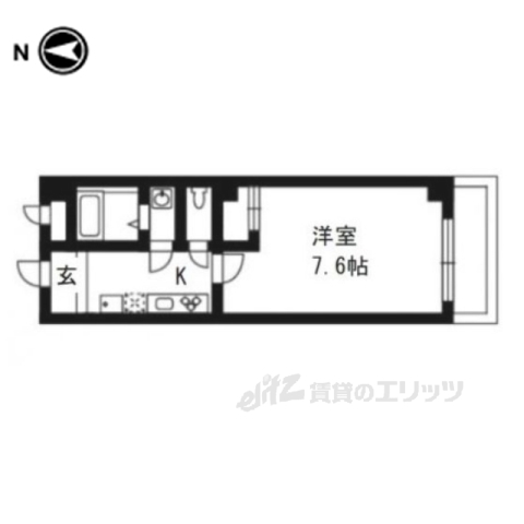 京都市下京区廿人講町のマンションの間取り