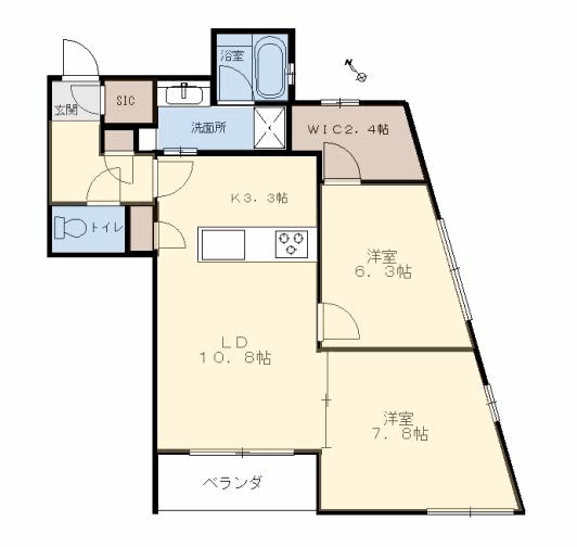 アンソレイエの間取り