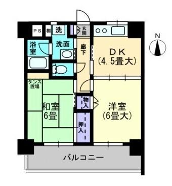 ダイアパレス築地 　８０４の間取り