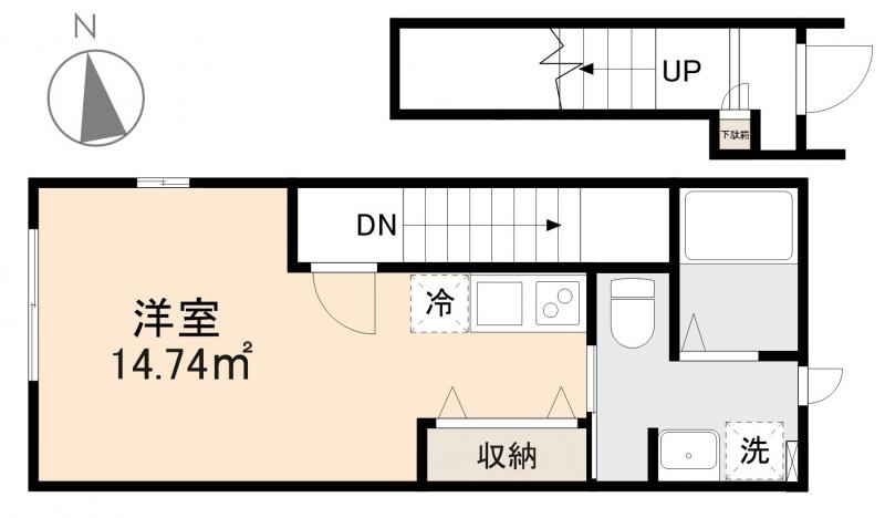 高松市宮脇町のアパートの間取り