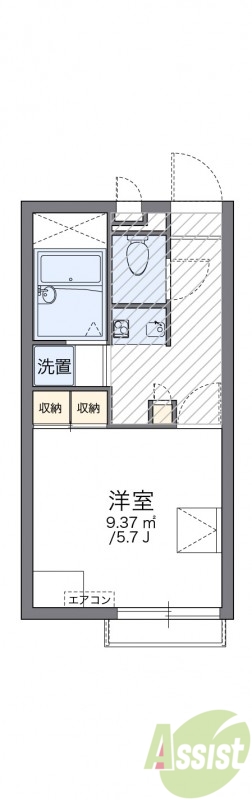 【レオパレスエスポア六番町の間取り】