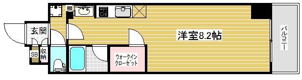 アスヴェル神戸元町海岸通の間取り