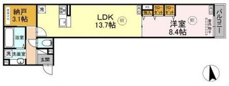 グラナーデ東日暮里の間取り