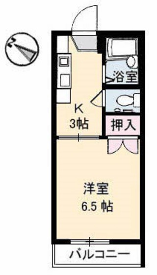 広島市佐伯区利松のアパートの間取り