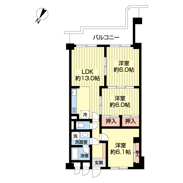 ライオンズマンション文教の間取り