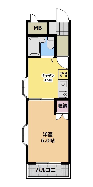 コーポ若葉京町の間取り