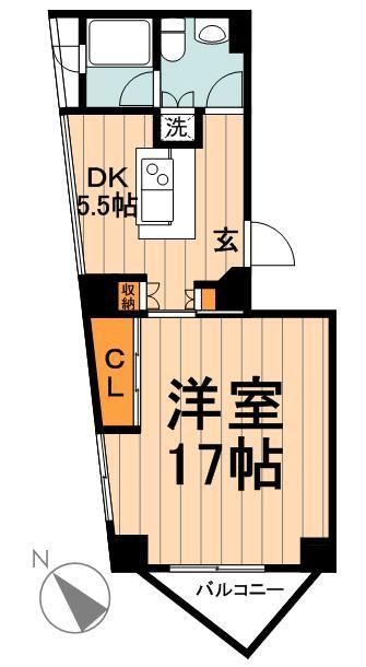 文京区本駒込のマンションの間取り