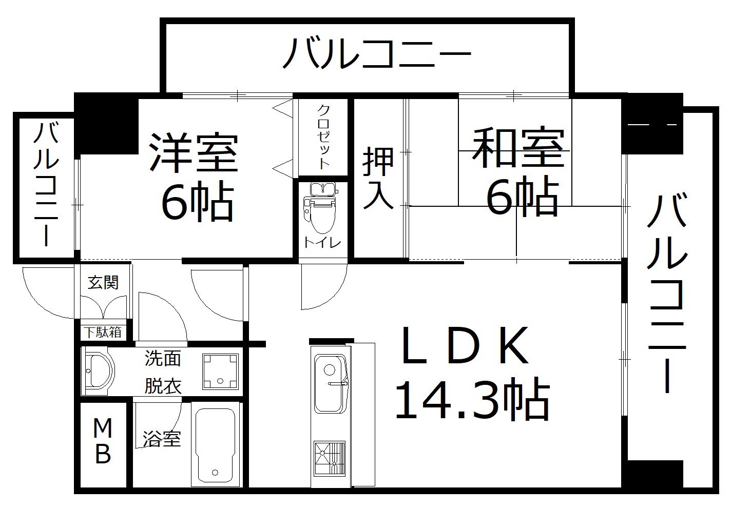 エクセレンス片島の間取り