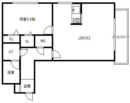 ＣＬＡＩＲ Ｍｉｎａｍｉ１２の間取り