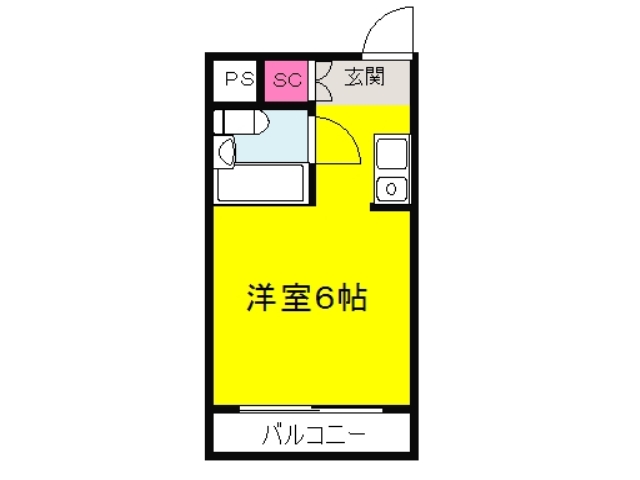 堺市西区浜寺石津町西のマンションの間取り