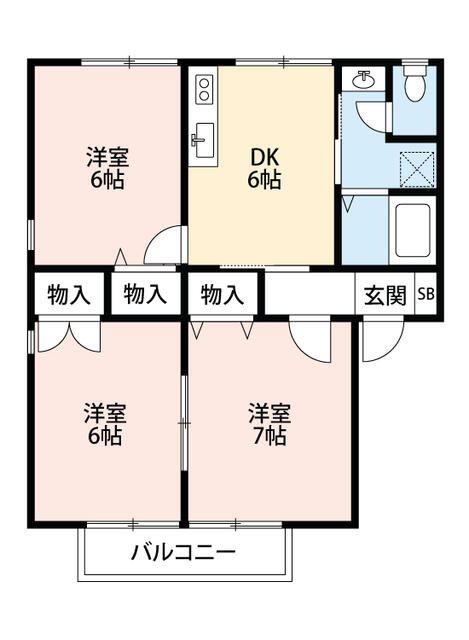 ハイカムール丸田の間取り